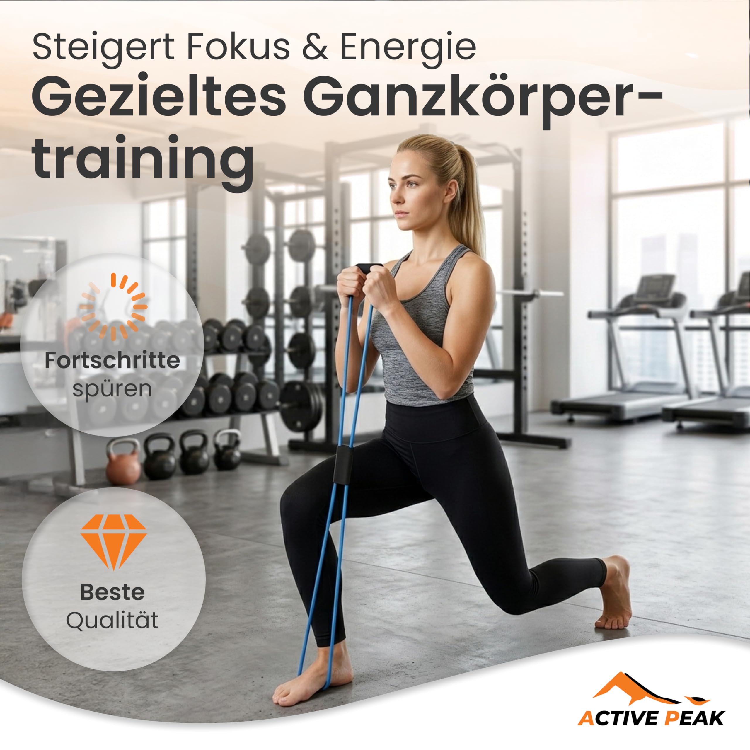 Set fitness 7 in 1 AB Wheel, maniglie push-up, corda per saltare, fascia di resistenza, passanti per piedi, allenamento addominale per la casa, attrezzatura sportiva per la casa e la palestra