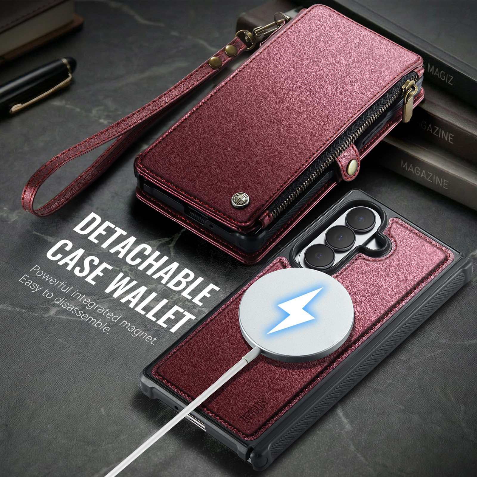 Per Galaxy Z Fold 8 Ultra - Custodia per telefono a portafoglio