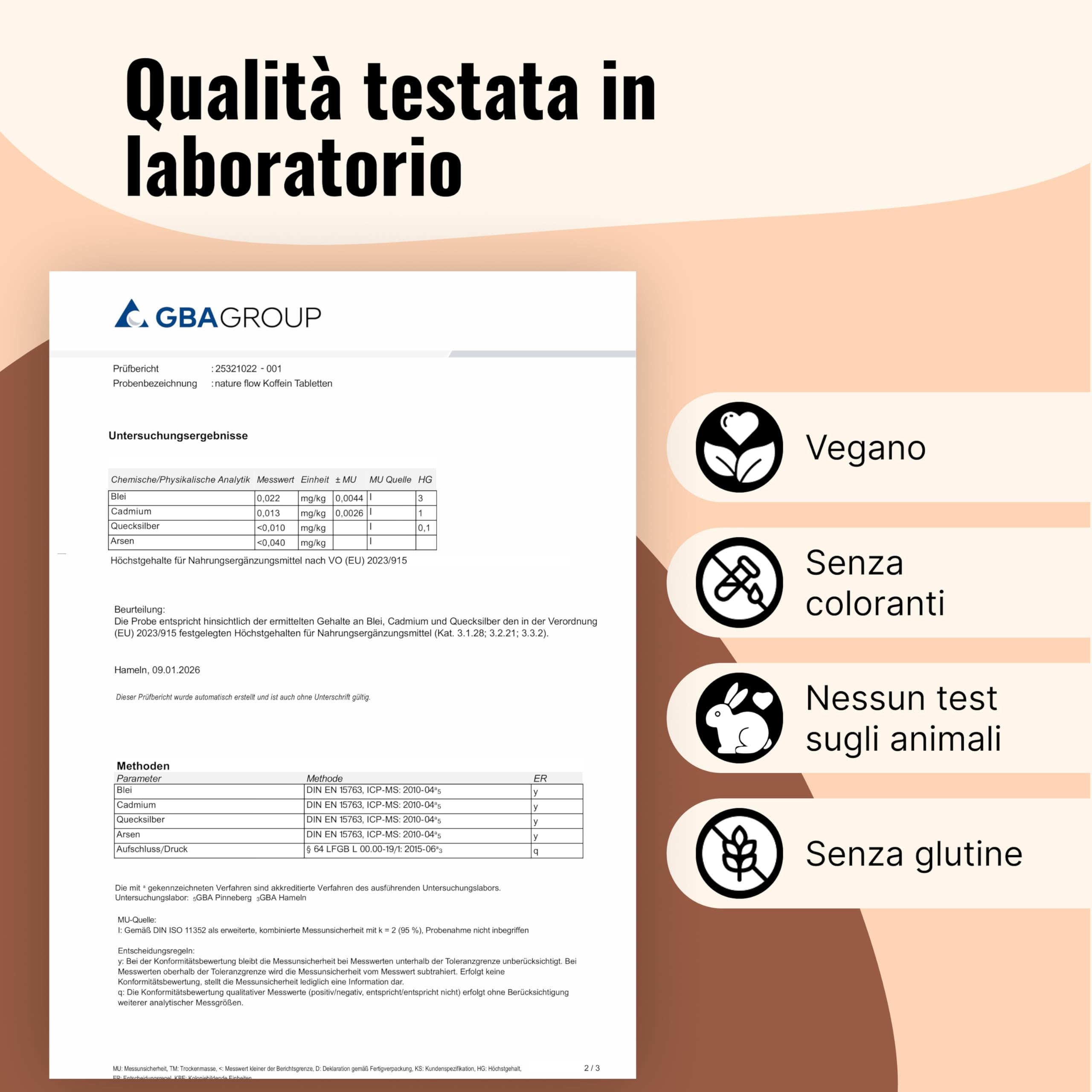 Caffeina Pura – 400 Compresse – 200 mg per Compressa – Alto Dosaggio – Vegano – Prodotto in Germania - Caffeina Integratore - Testato in Laboratorio