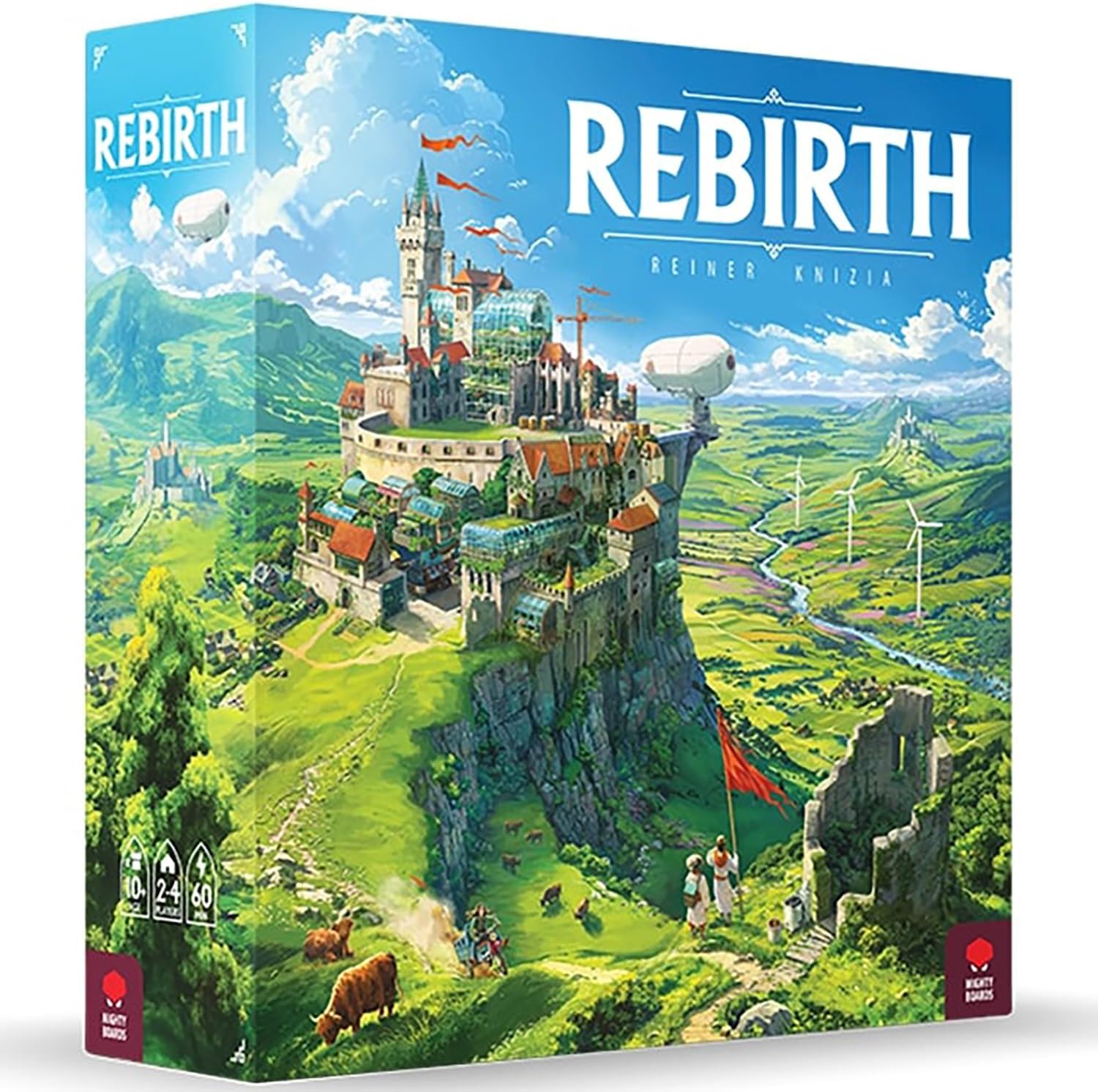 Mighty Boards: Rebirth - Tile Laying Board Game, Double-Sided Board Scotland-Ireland, Eurogame Set in A Lush & Hopeful Future, Age 10+, 2 to 4 Players