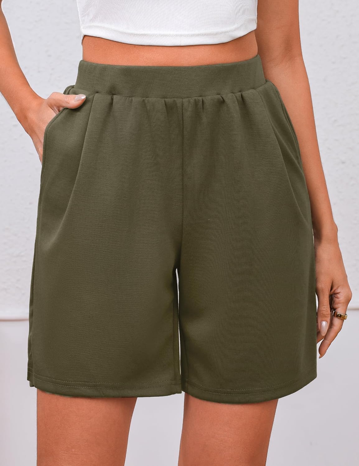 Quenteen Womens Air Layer Shorts Casual Summer Loose Athletic Short Lounge Running Shorts with Pockets - Image 3