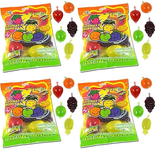 Din Don Fruity's JU-C Jelly Fruit Snacks Pack de 4