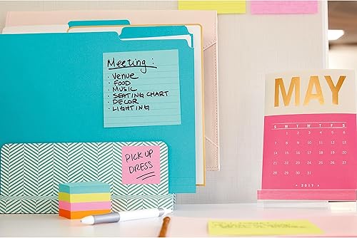 Miniatura 11 de Post-it Notas súper adhesivas, 4 x 4 pulgadas, 6 blocs, 2 veces el poder de adherencia, neones supernova, colores brillantes, reciclables