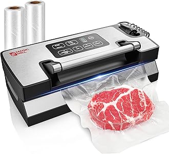 Magic Mill Pro Liquid Vacuum Sealer Machine, New Patent Technology for Liquid, Dry, Moist Food, Upgraded Handle Lock, 90Kpa Bag Storage, Built-in Cutter, Removable Drip Tray, Double Seal for Freshness