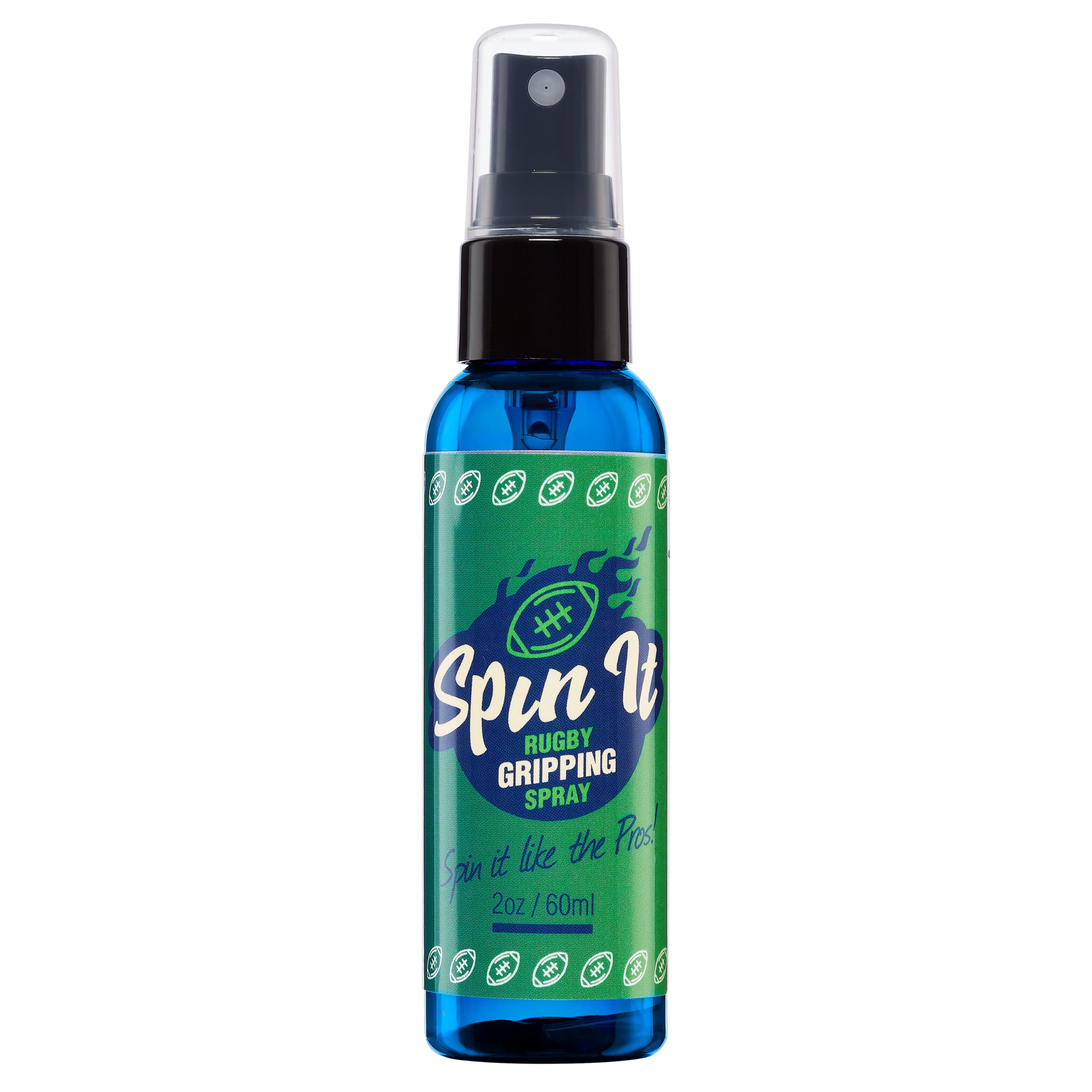 Spin-iT Rugby Grip Spray - Better Grip For Throwing, Catching or Carrying a Rugby Ball - Key Part of Your Rugby Training Equipment - Perfect Grip for an Official Rugby Ball to a Mini Rugby Ball 60 ml