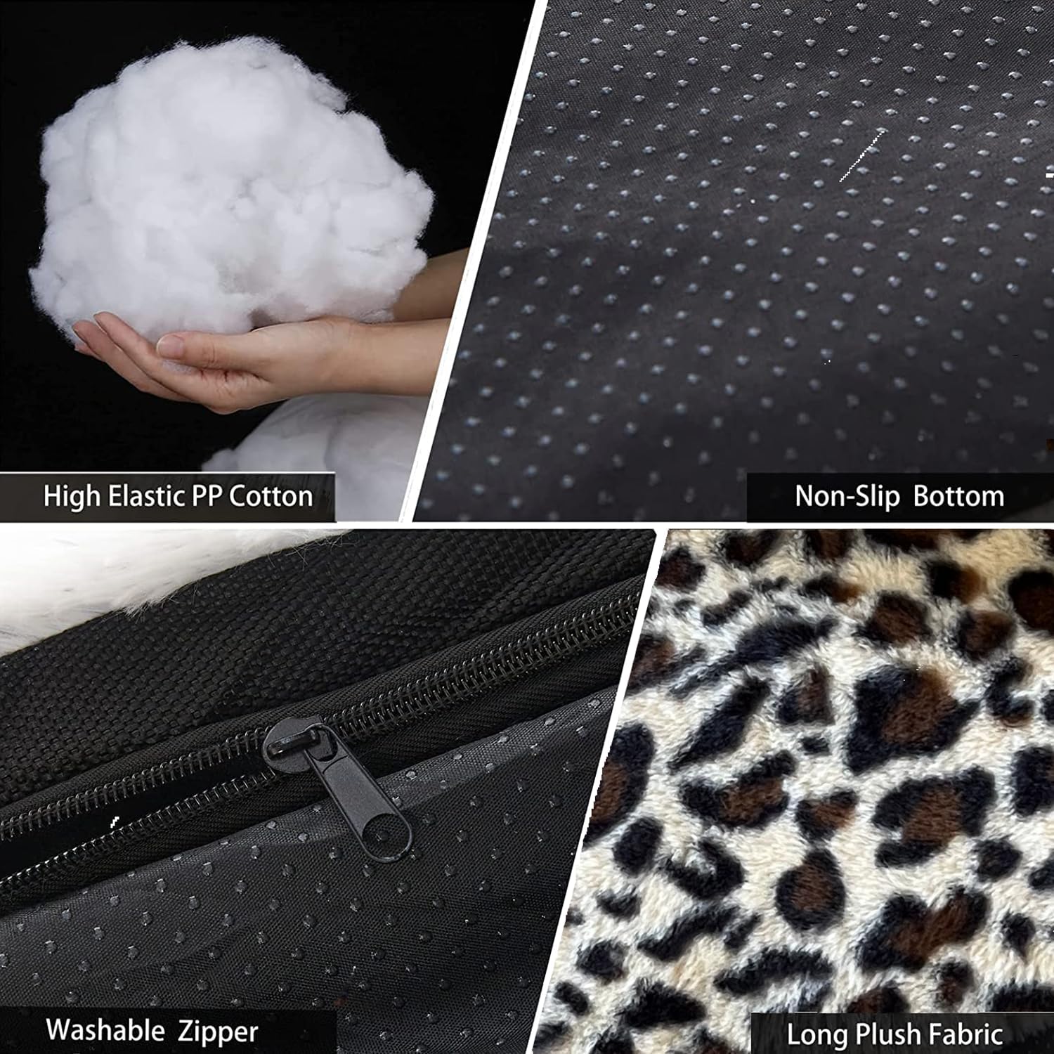 Dog/Cat Sofa Bed Mat Cover Soft Plush, Washable Couch Cover Pet Mat for Furniture Protector（Brown Leopard，M）