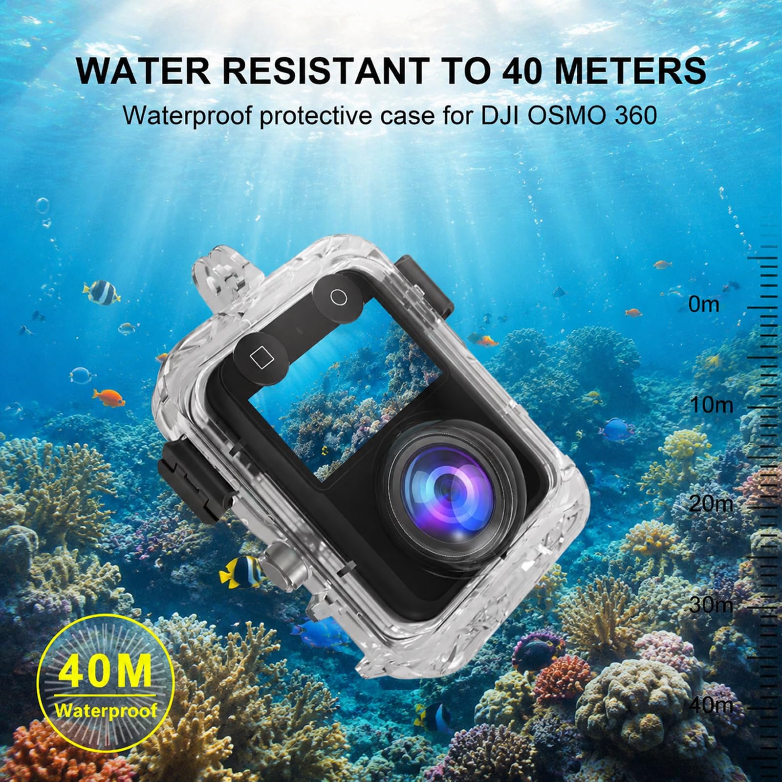 DJI Osmo 360 Niewidoczne etui do nurkowania, wodoszczelne, 40 m, do nurkowania, do fotografii nurkowej