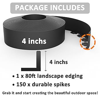 Amazon.com : ESOHOT 4 inch Tall Landscape Edging Kit 80FT
