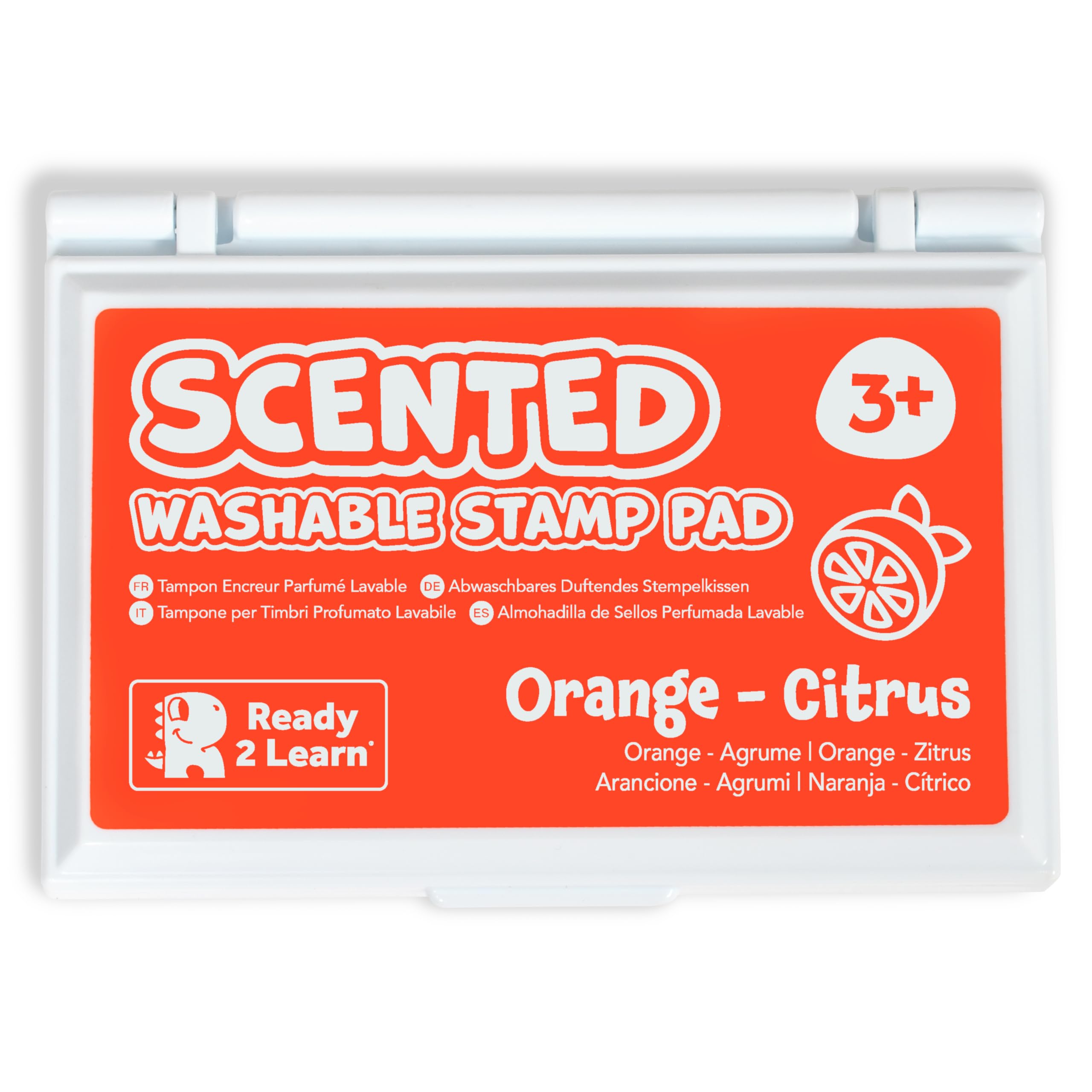 Ready 2 Learn Scented Stamp Pad for Kids | Citrus | Orange | Washable, Non Toxic Ink Pad for Stamps | Fade Resistant | Decorate Arts and Crafts