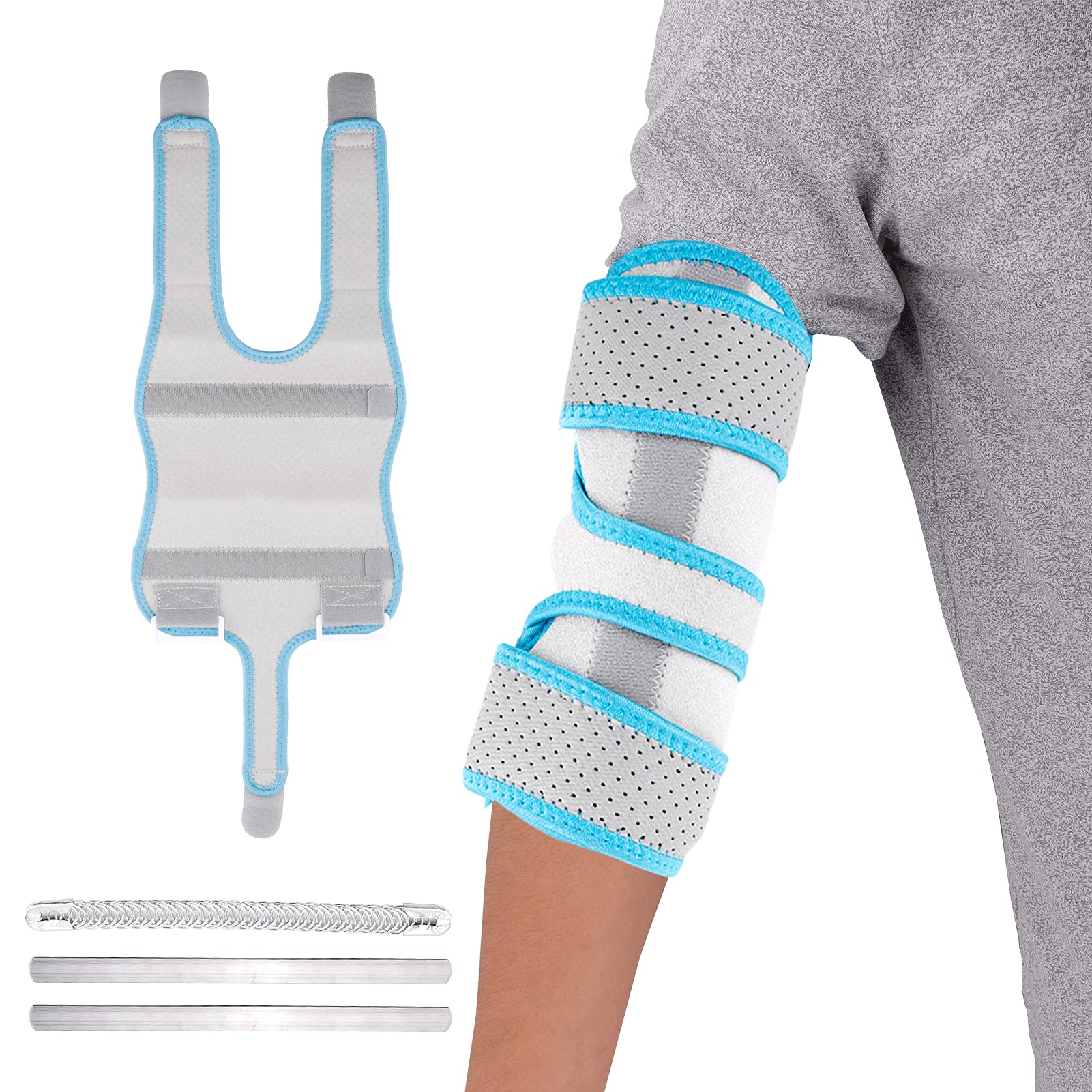 Buy Elbow Brace, Night Elbow Support Brace w/h 3 Removable Metal