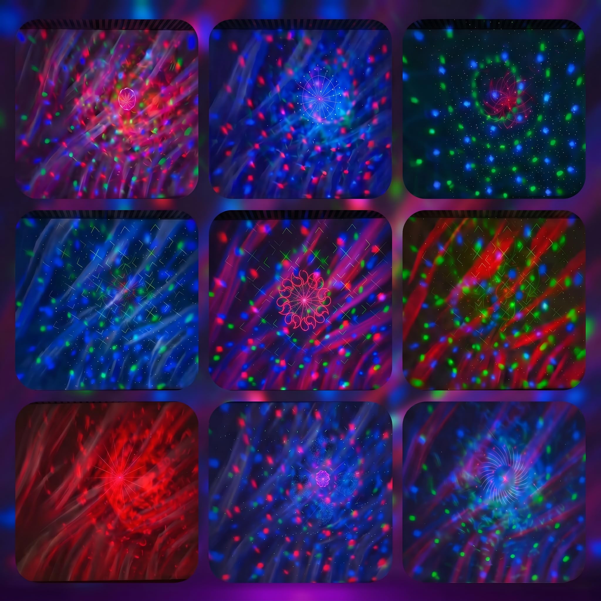 Discokugel, Discolicht Partylicht, Ozean-Sternenprojektor, Partylicht Sound-Aktiviert mit Fernbedienung, Disco Licht für Partys, Bars, Geburtstage, Hochzeiten, KTV, Weihnachten, Halloween