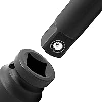 Vista 5 de Powerbuilt 647049 Juego de llaves de vaso de impacto profundo SAE de 6 Pt, 11 piezas, color negro