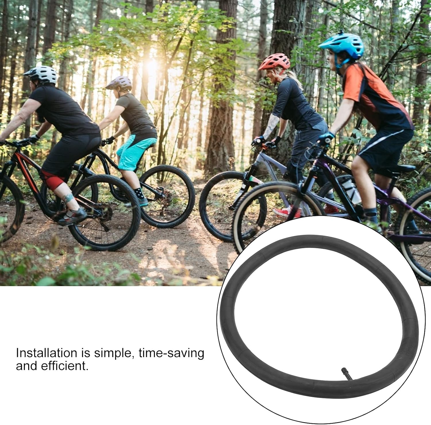 18 Inch Inner Tube, Heavy Duty Valve, Rubber Replacement Tube, Fit for 18x1.50-1.75 Tires, 18 Inch Inner Tube for , Motorcycles, Scooters, Carts, and DIY Projects for