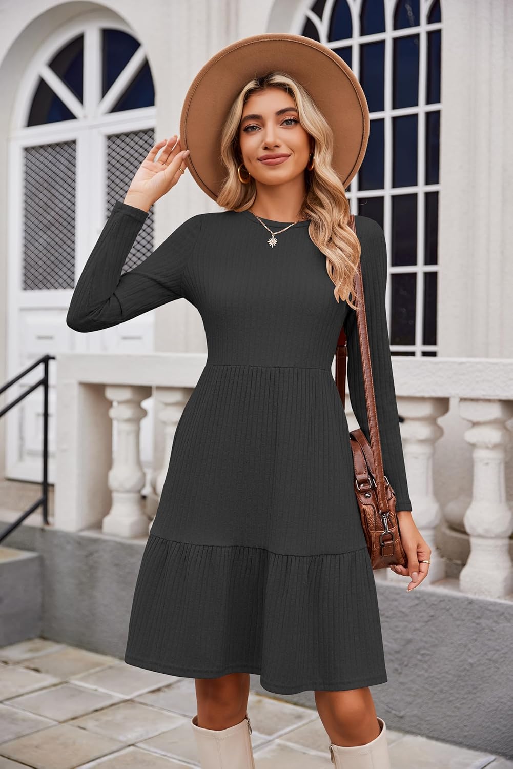 Zeagoo Summer Dresses for Women 2025 Cotton Button Down Short Sleeve Tshirt Dresses Casual Mini Beach Dress - Image 4