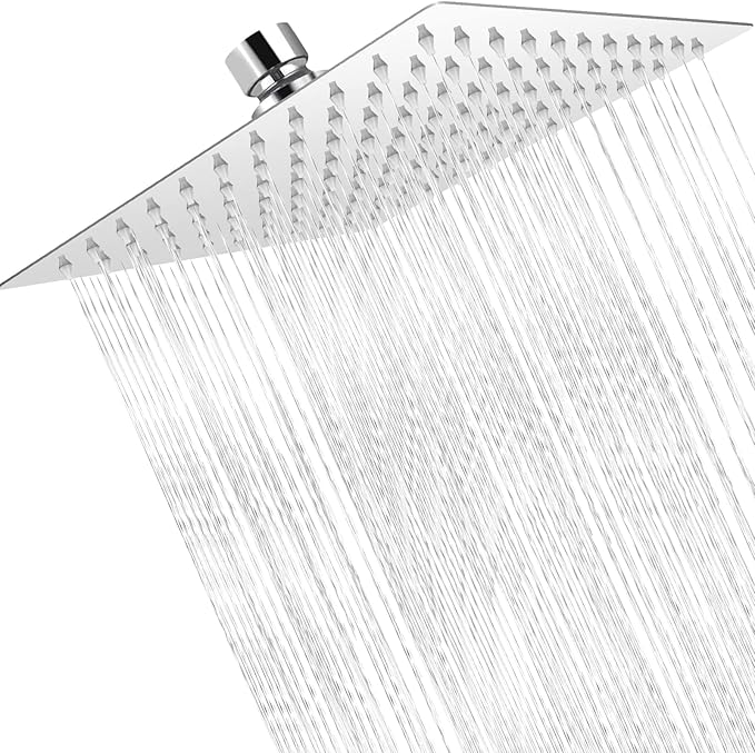 Square Shower Head, 12 Inch 360° Adjustable Angle High Pressure Shower