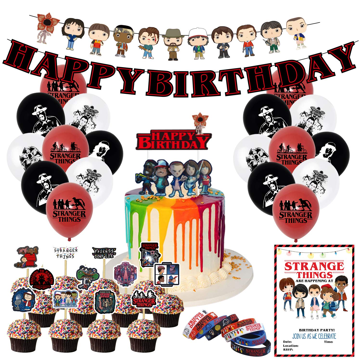 Buy Nelton Birthday Party Supplies For Stranger Movie Things Includes