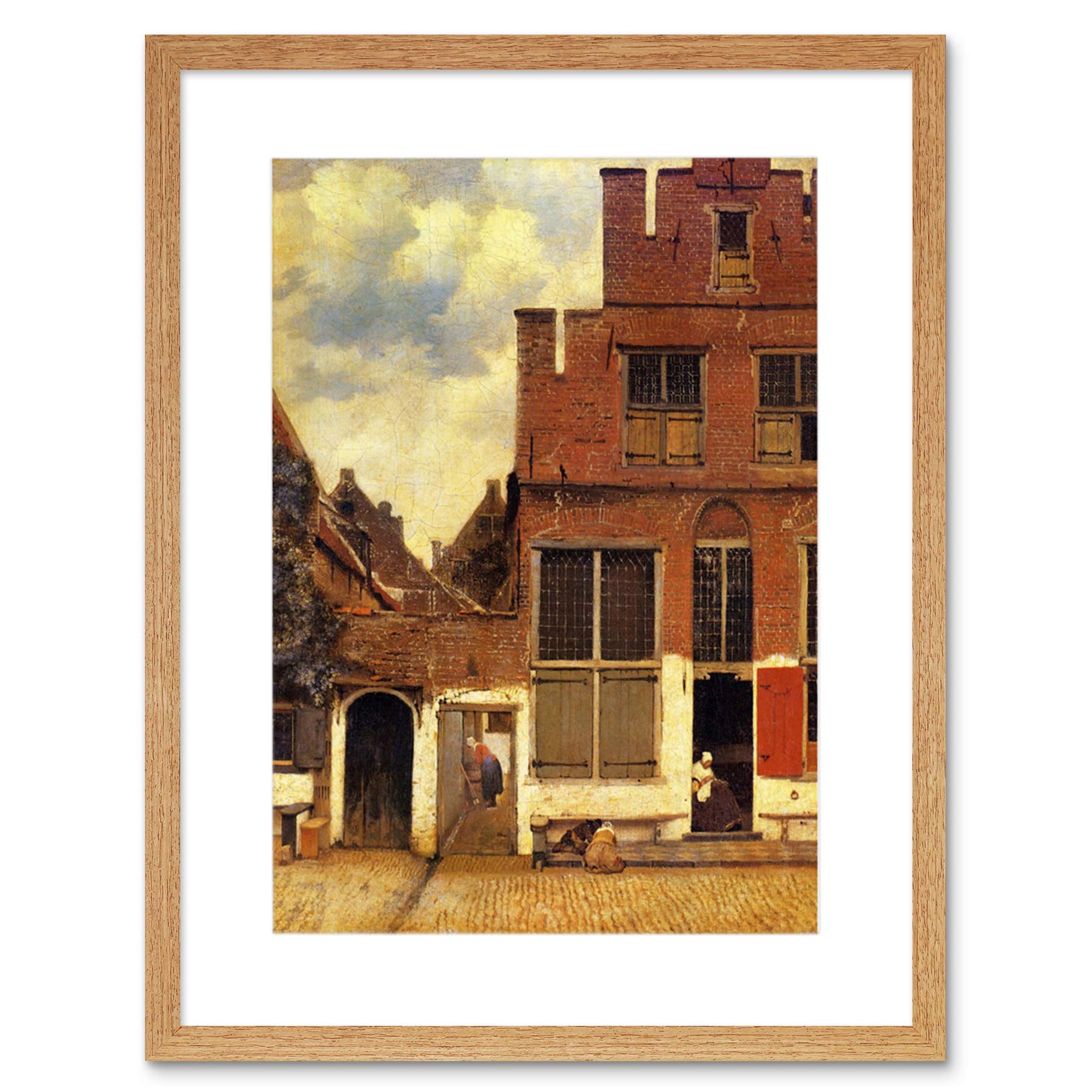 Wee Blue Coo Vermeer Little Street Old Master Framed Wall Art Print