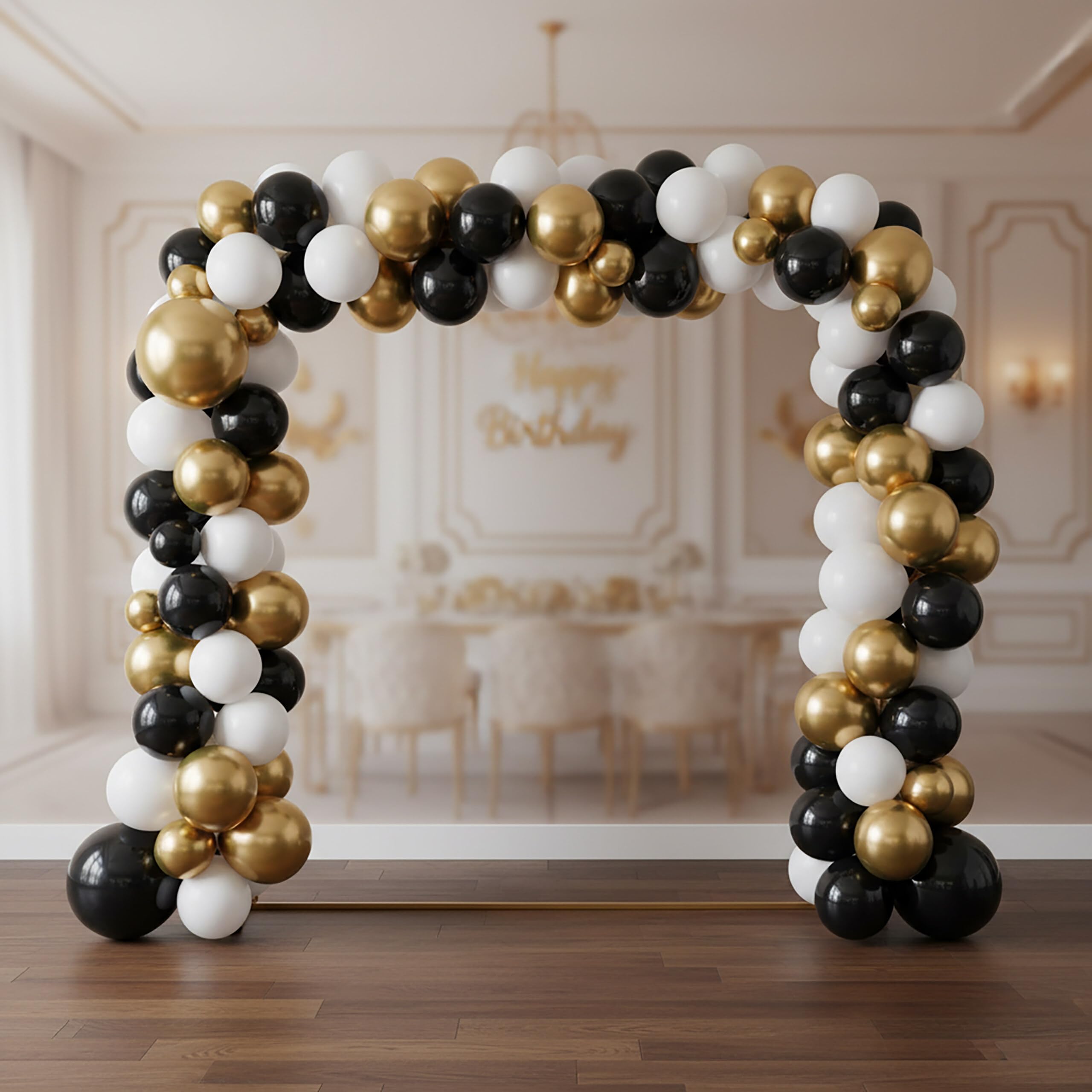 Relaxdays Arco di Palloncini, Metallo, Matrimonio, Compleanno, Fidanzamento, A x L: 160x200 cm
