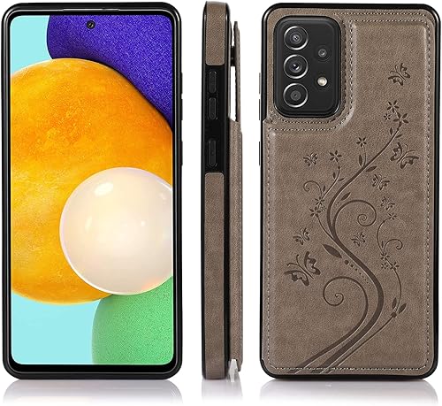Miniatura 10 de Funda de teléfono para Samsung Galaxy A53 5G 2022 con protector de pantalla de vidrio templado, tarjeterotarjeterocartera, soporte para celda de
