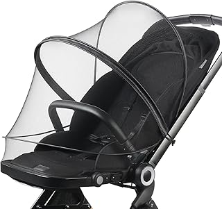 Baby Mosquito Net with Double Zipper Bassinet Stroller Cover for Baby/Stroller/Car Seat/Cradles/Carriers, Easy to Use, Visible Breathable Mesh, Keep Insects/Bugs/Cats Out, Black