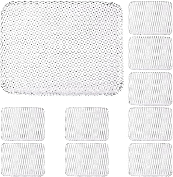 LNQ LUNIQI 10Pcs Disposable BBQ Grill Mesh Mat Aluminum NonStick Cooking Grid