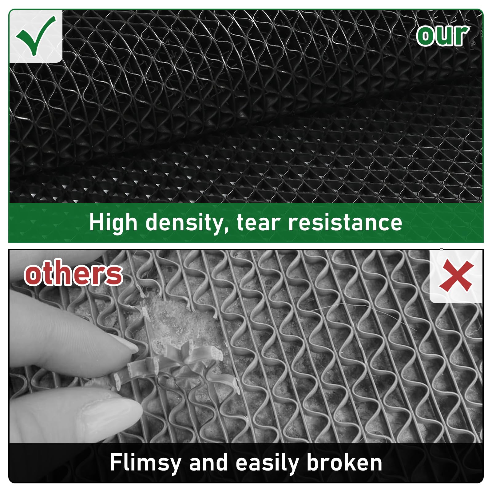 jxgzyy Commercial Drainage Mat Non Slip Floor Matting 3'x16.4', Black — Amazon image 4