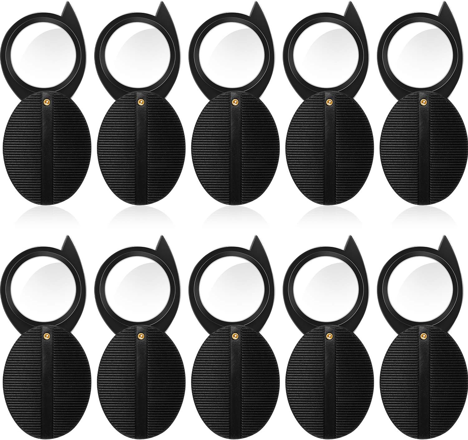 10X Folded Pocket Magnifier Mini Magnifying Glass Handheld