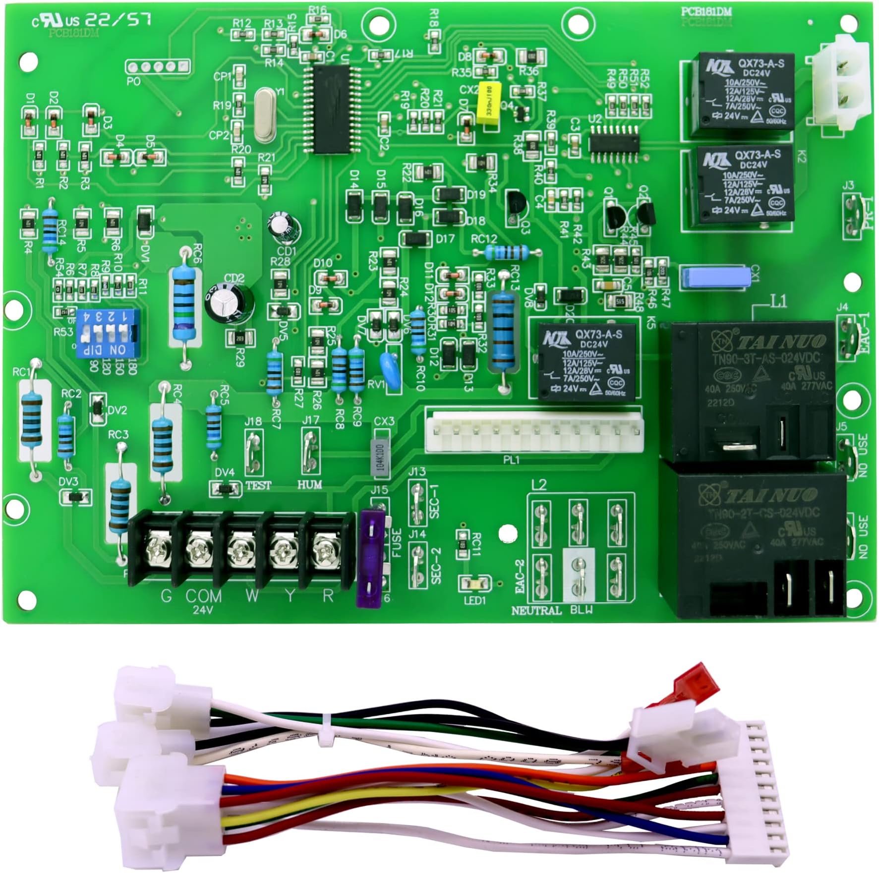 Furnace Control Board for Carrier HK42FZ004, HK42FZ007, HK42FZ008, HK42FZ009, HK42FZ011, HK42FZ013, HK42FZ016 and HK42FZ0-xx Series Furnace Control Board ICM282Q