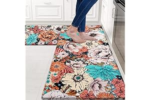 ASPMIZ Floral Kitchen Rugs