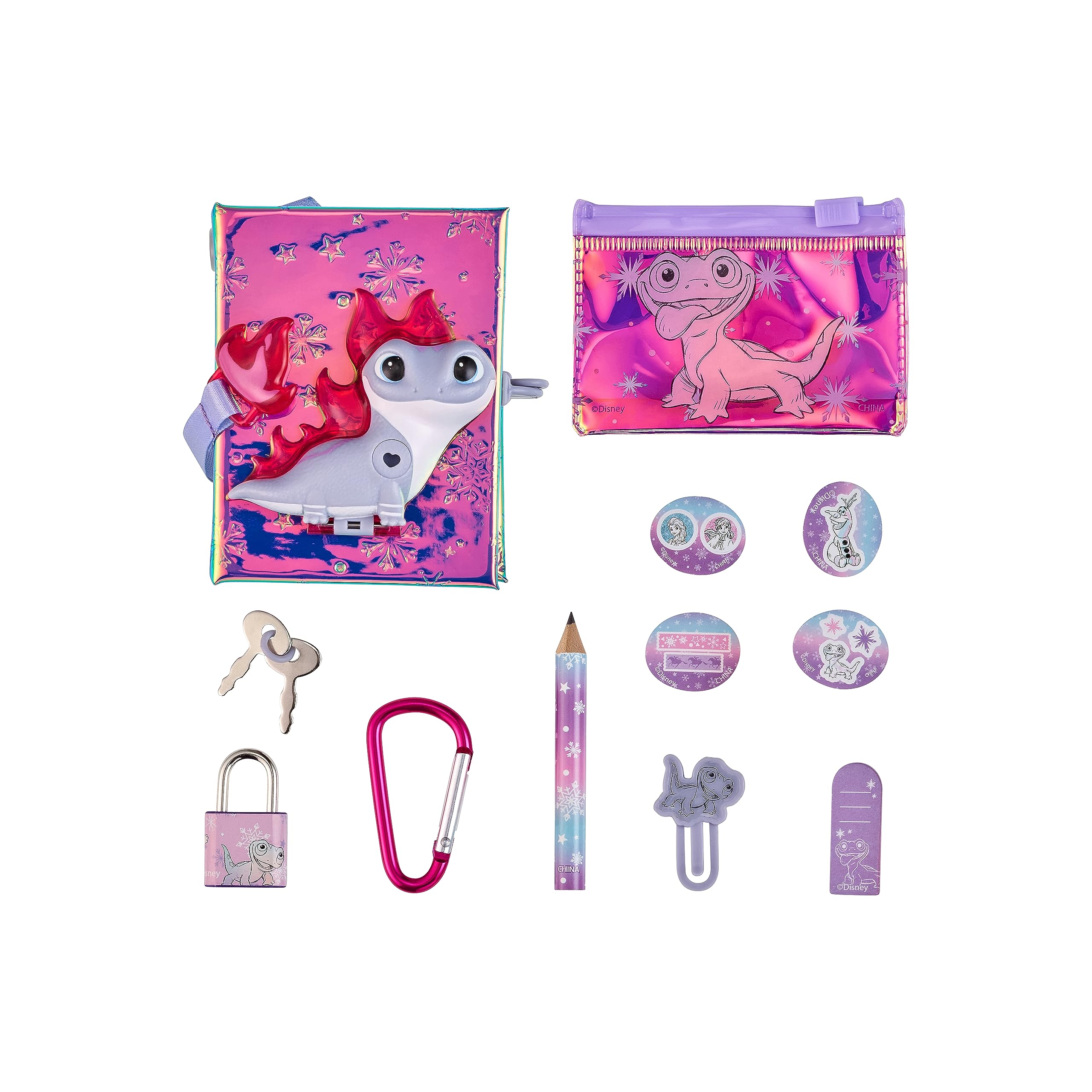 Cefa Toys Real Littes Journalier Disney. Comprend 1 cadenas, 1 clé, 1 mousqueton, 6 mini accessoires de papeterie. Convient aux enfants à partir de 6 ans.