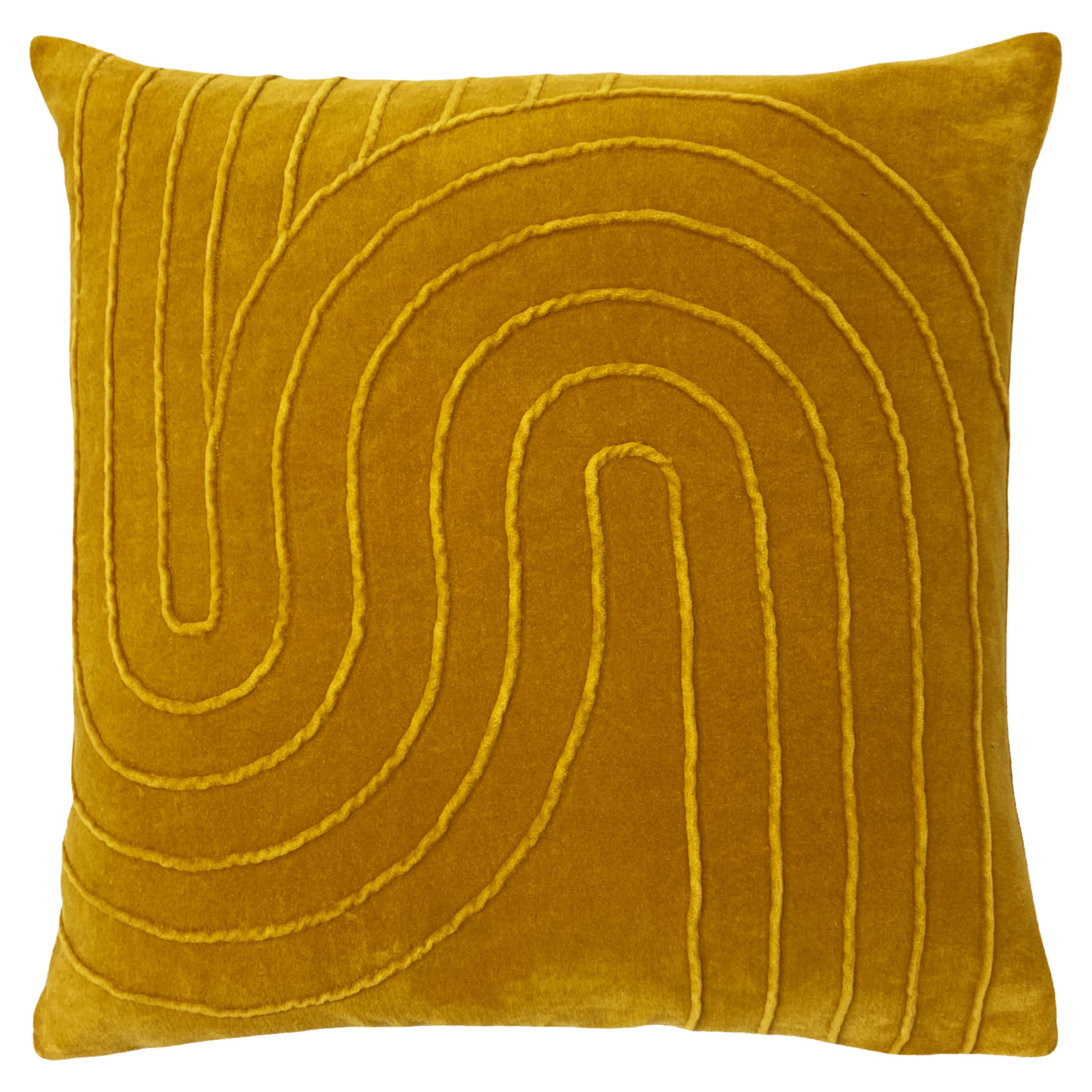 Furn. Magnata Square Pleated Velvet Cushion Cover