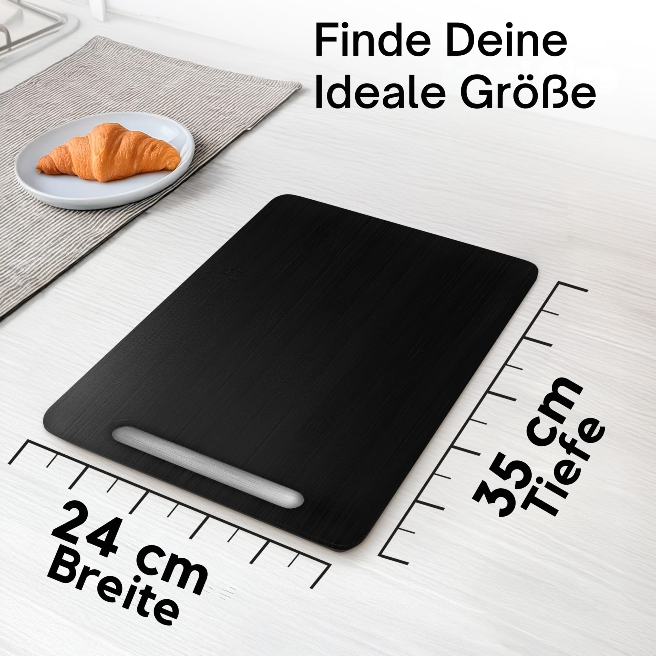 Ibyx Bambus Gleitbrett mit leisen Rollen – Heißluftfritteuse, Kaffeemaschine & Multifunktions-Küchenmaschine - Verschraubt, 18kg belastbar - Passt unter Hängeschränke