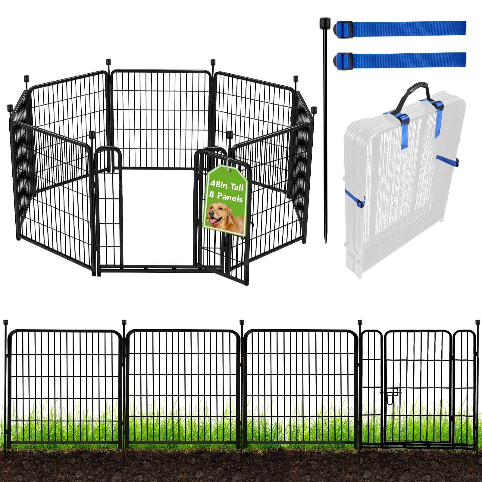 ADAVIN Tall Garden Fence