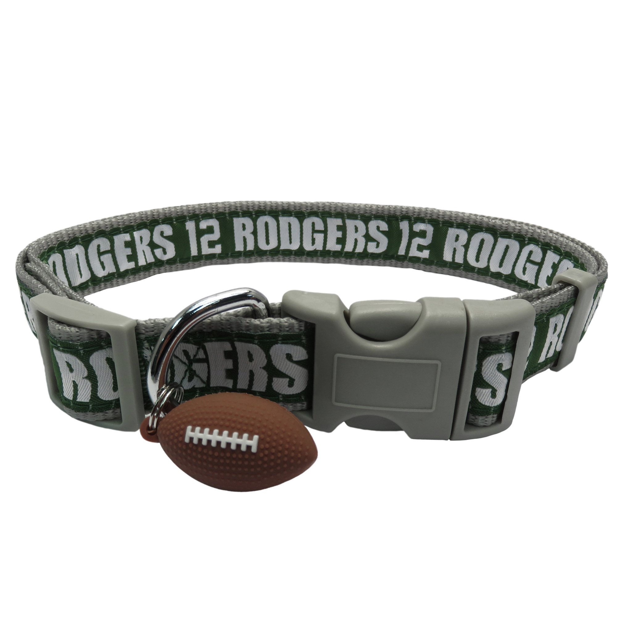 Pets First NFLPA Dog Collar - Aaron Rodgers #12 Pet Collar - NFL Green Bay Packers Adjustable Dog Collar, Medium
