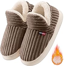 Slippers Fleece Lining for Adult Winter Cozy Slippers Women Casual Men Warm Fluffy Slippers Non-Slip Plush Slippers House Unisex Cloud Slippers Women Man