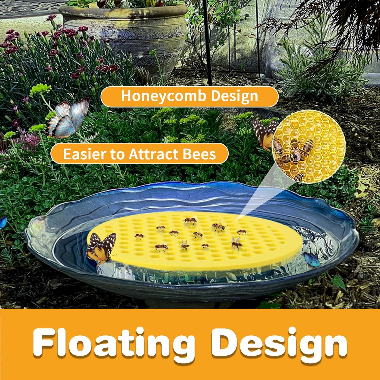 5 Pezzi Isola delle api Galleggianti,Tazze per Bere Insetti Api Kit,Tazze per Api Assetate da Giardino,Tazze da Bere da Insetti Api Colorate
