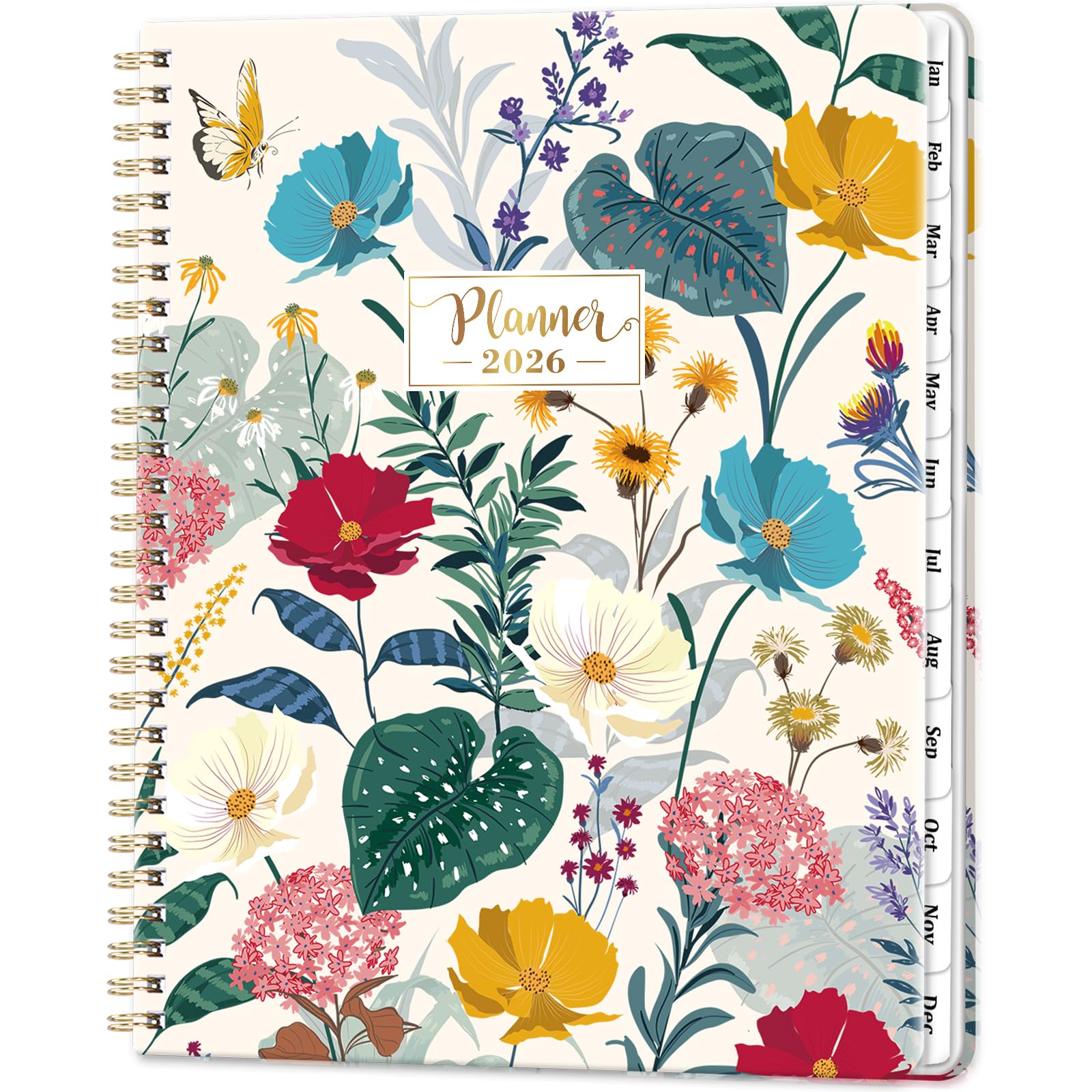 2026 Planner - January 2026 to December 2026, 2026 Planner Weekly and Monthly, 8" x 10", Premium Paper, Twin-Wire Binding, Calendar with Tabs