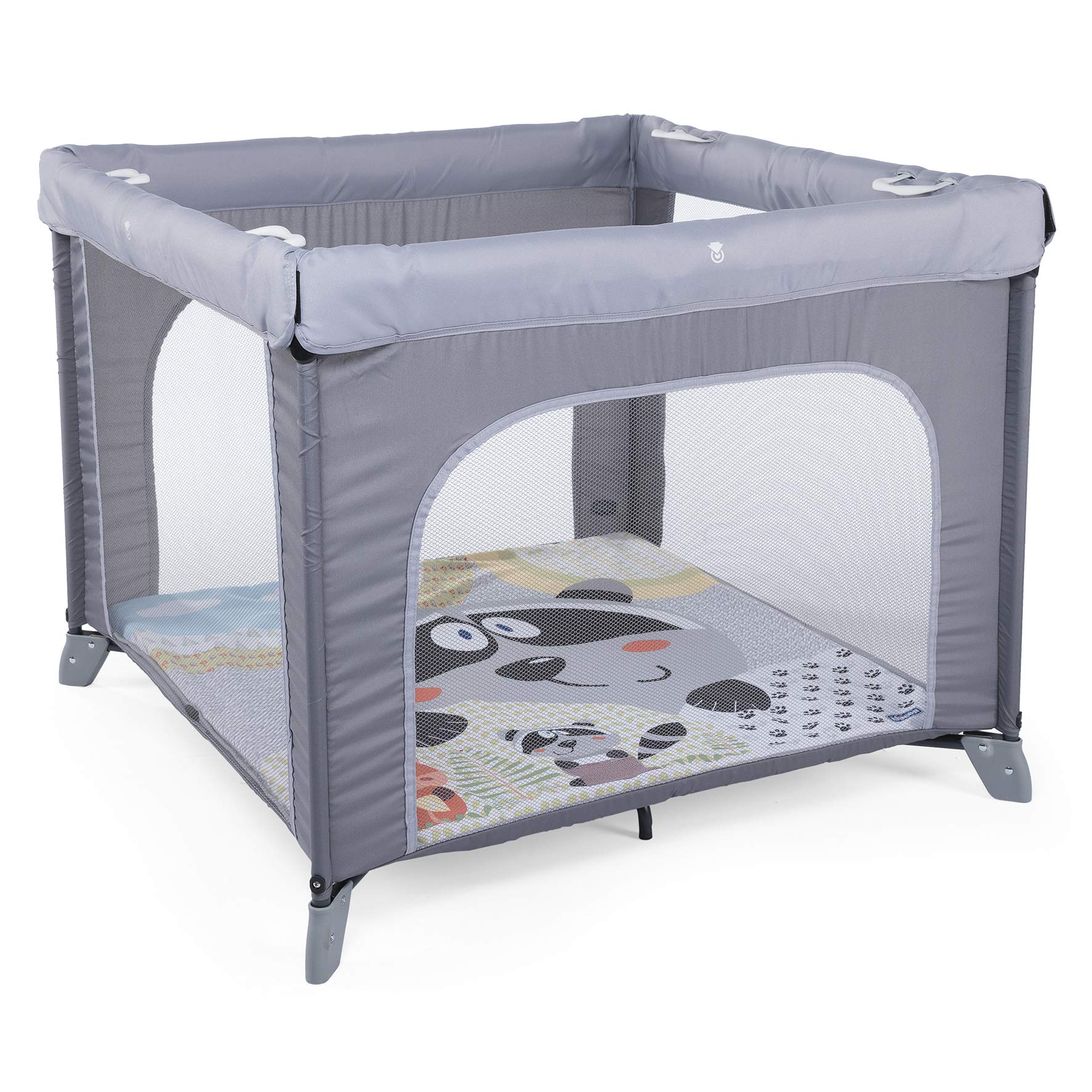 Chicco Open Box - Parque de juegos infantil con alfombra extraíble