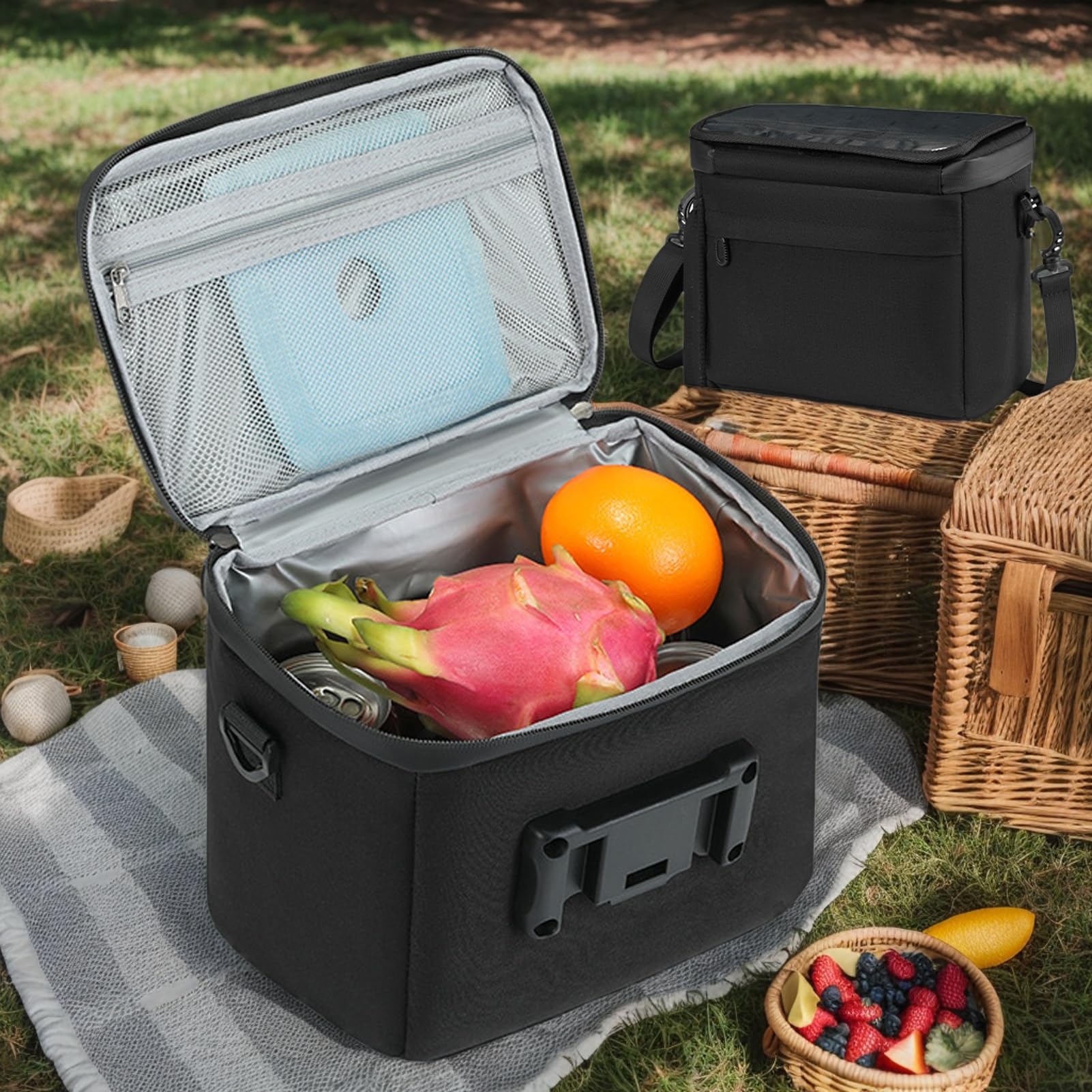 Borsa da Manubrio per Bicicletta Capiente Riusabile Portatile Termica | Borse Isolate Per Alimenti Per Bici Da Strada Pendolarismo Trekking Shopping Picnic Campeggio Spiaggia Monopattino Mountain