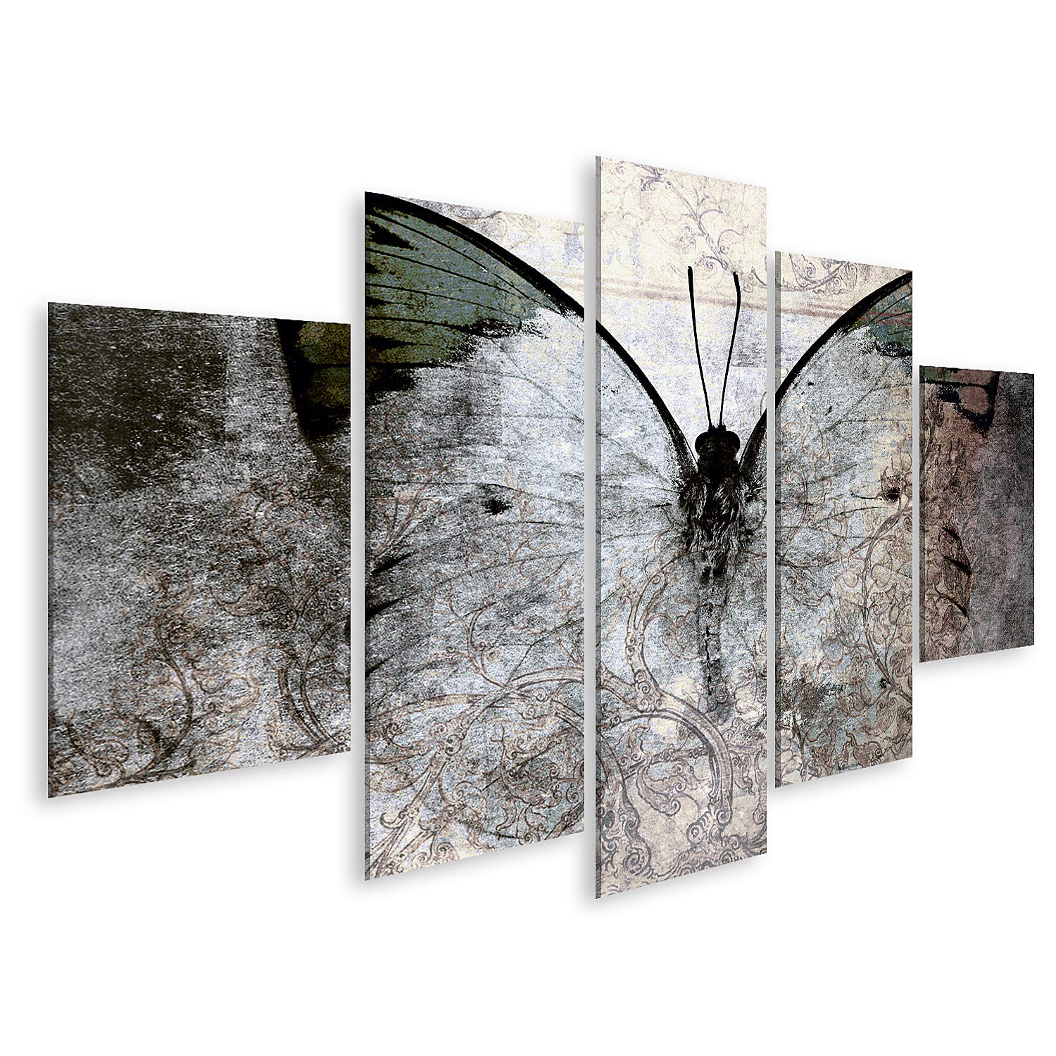 islandburner Image sur toile Abstrait papillon fond teinté peinture murale salon maison bureau chambre images GBUO-MFPx