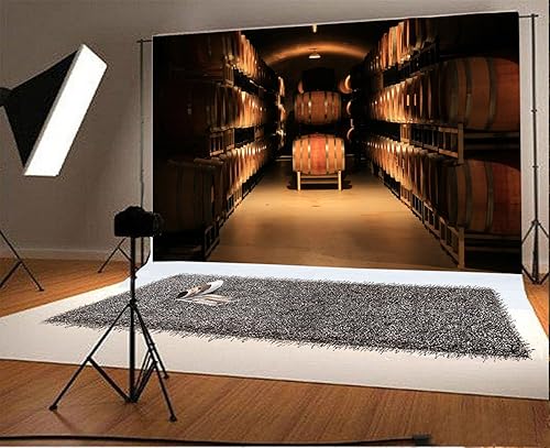 Miniatura 2 de Yeele Telones de fondo de bodega de vino de 10 x 8 pies para fotografía, bodega, barril de vino de madera, barril de barril vintage, abckground