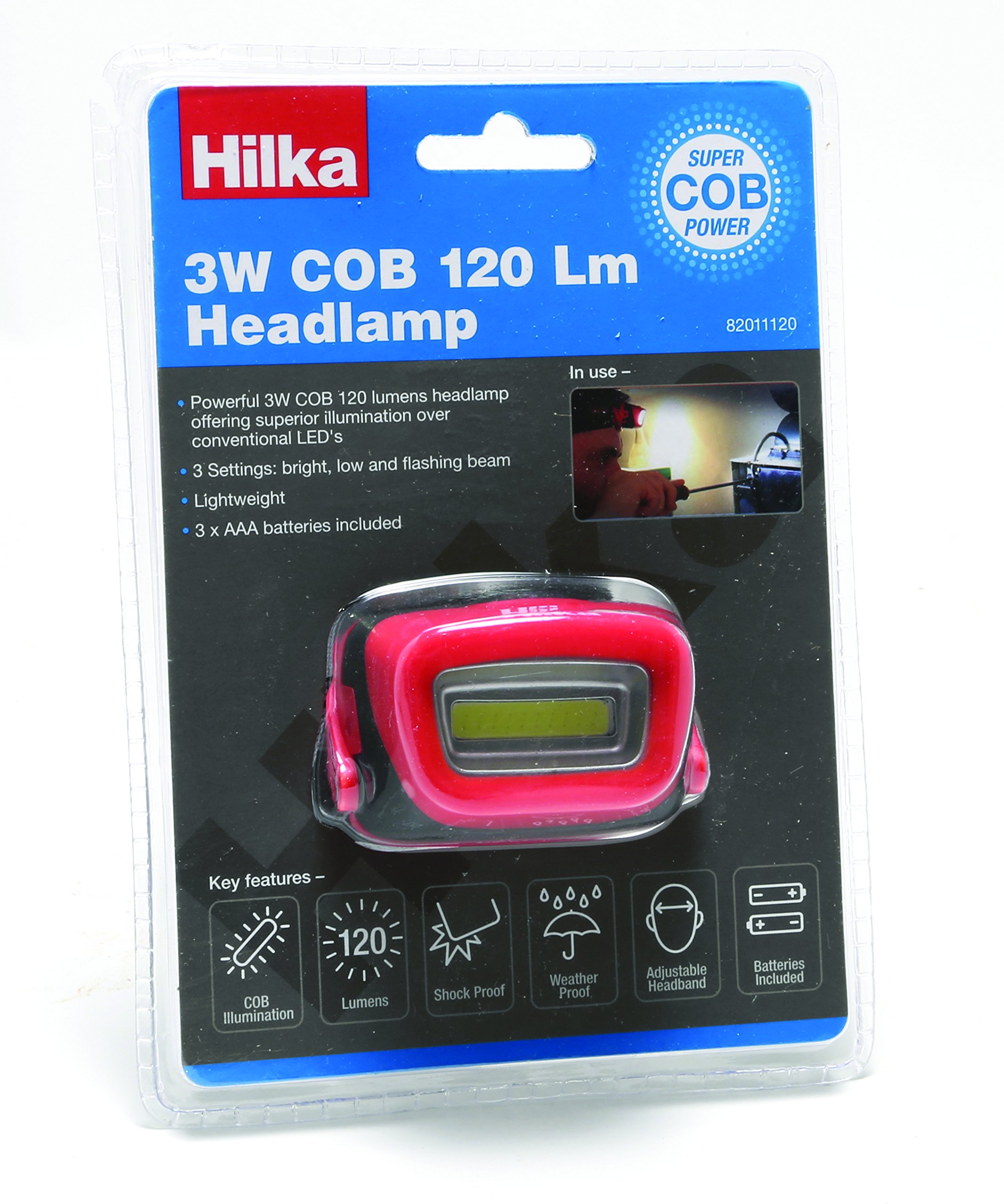 Hilka 82011120 3 W 120 lm COB Headlamp