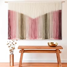 Macrame Wall Hanging Large Scale Tie Dye Yarn Wall Art Home Decor 57"W*35"L
