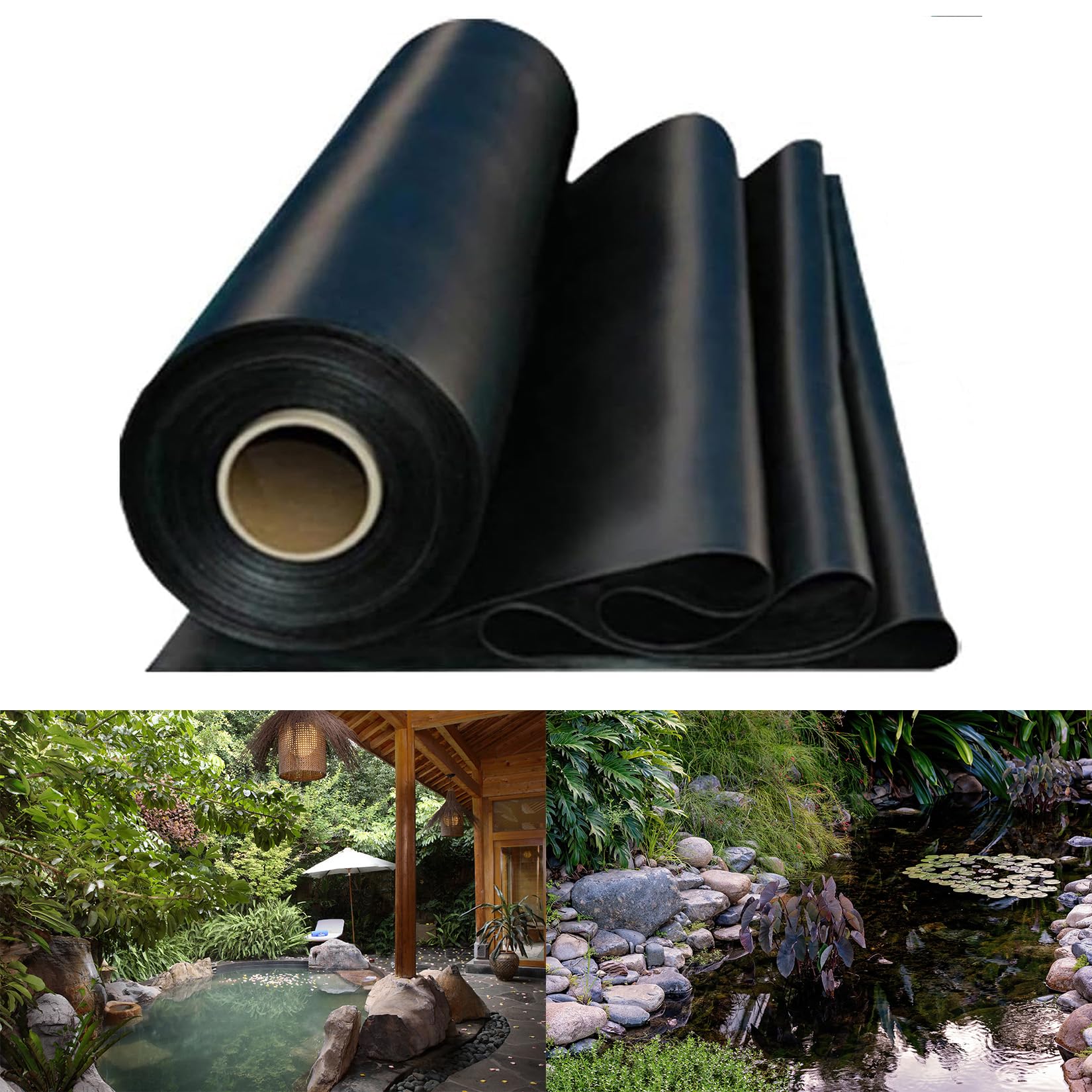 Telo Per Laghetto 0.5mm Spessore 2x3m - In HDPE, Resistente Ai Raggi UV, Per Giardini Acquatici - Foto 10