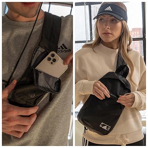 Miniatura 6 de adidas Essentials - Bolso cruzado pequeño para mujeres y hombres (5L), Stone Wash GrisBlue Dawn2.0, Tamaño único, Essentials Crossbody - Bolso