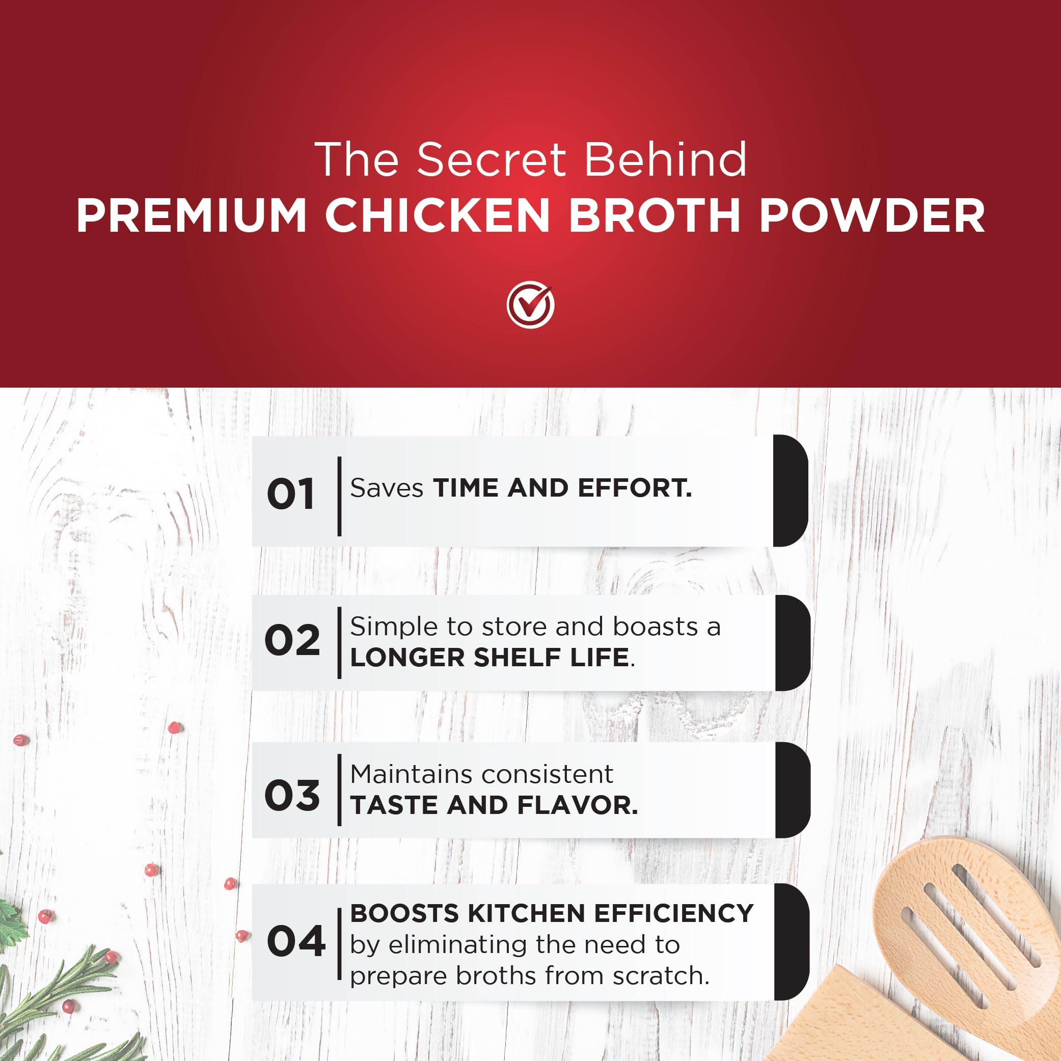 Springburst Chef's Art Chicken Broth Powder - 500g 2