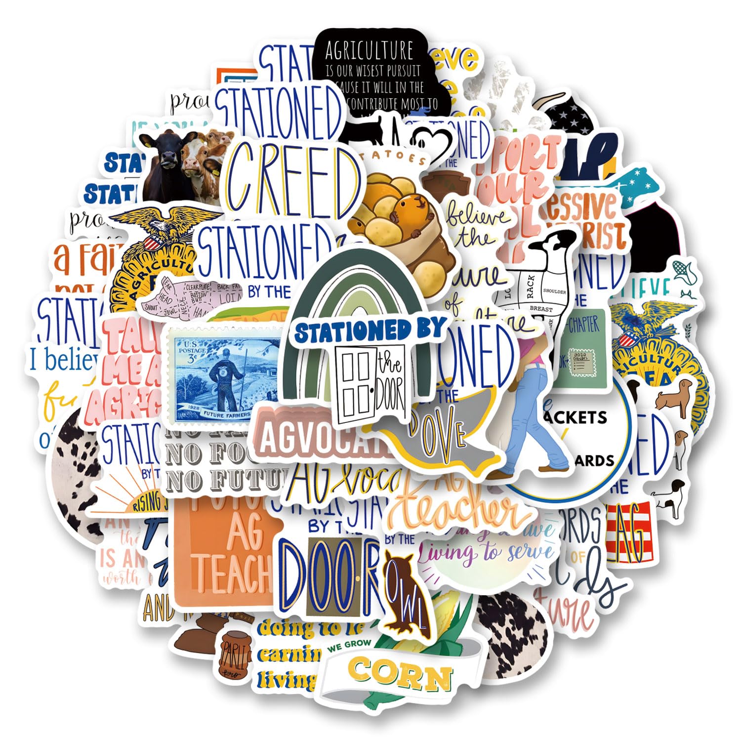 YEESACG62Pcs FFA Sticker Cute Kawaii Waterproof Pack | Aesthetics Vsco Cartoon Funny Cool Deacls Graffiti Stickers Vinyl for Adults Teens Girls Kids Water Bottle Skateboard Luggage Laptop