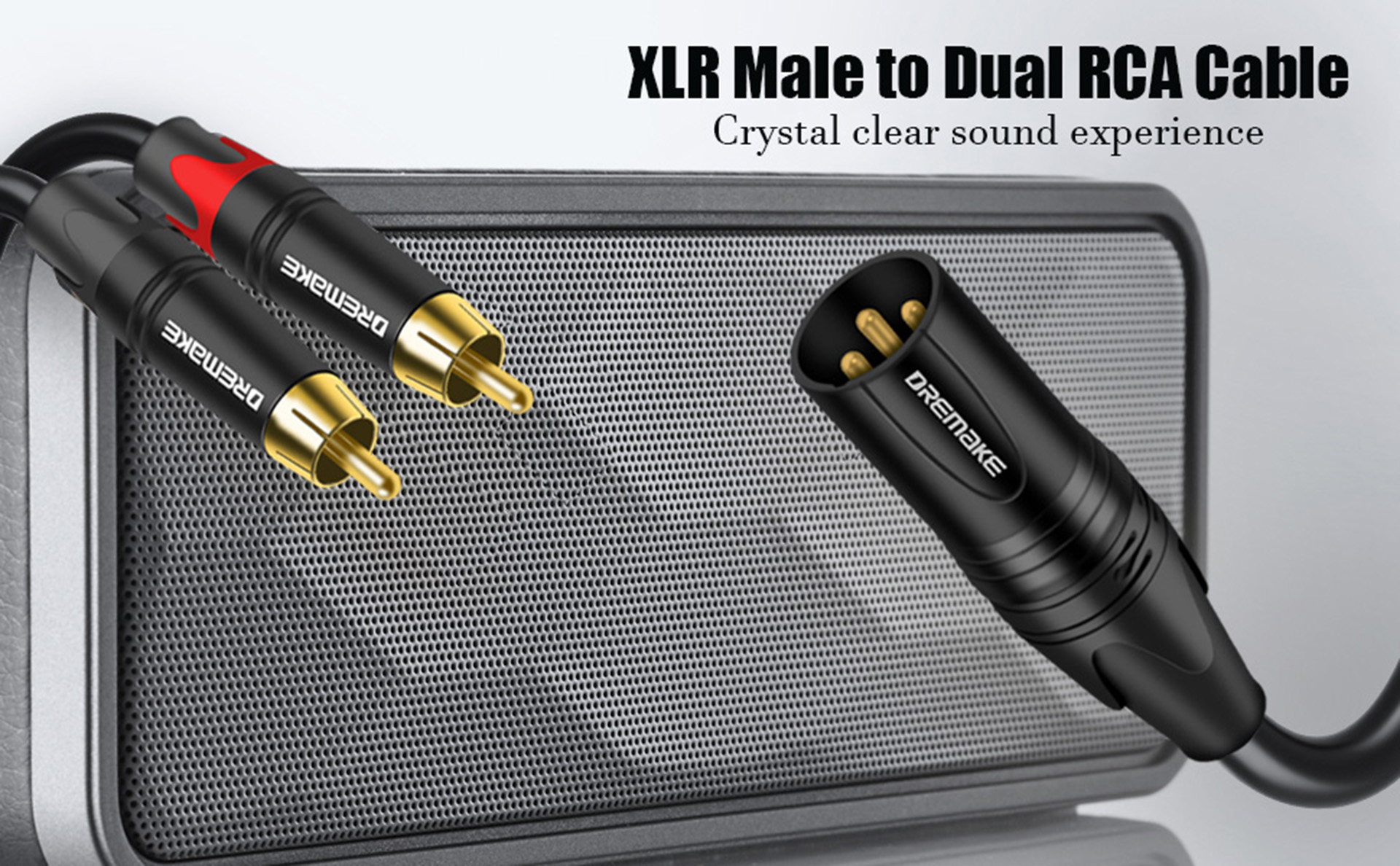 Amazon.com: DREMAKE 3 Foot Male XLR 3-Pin to Double RCA Male Y