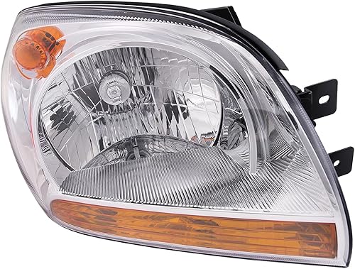 HEADLIGHTSDEPOT Faro delantero derecho del lado del pasajero tipo 1 compatible con 05-10 Kia Sportage Production hasta 3-24-08 Certificado CAPA