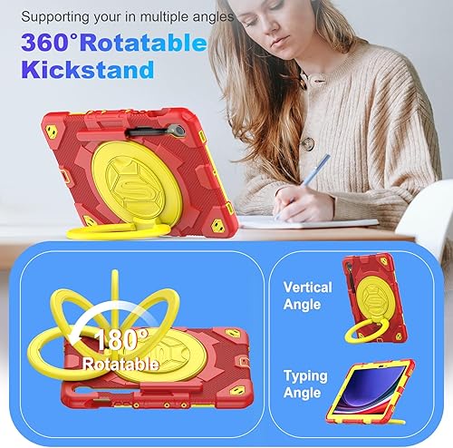 Miniatura 9 de Timecity Funda para Samsung Galaxy Tab S9 FE 5G 10.9 pulgadasTab S9 11 pulgadas 2023 funda de protección resistente con protector de pantalla,